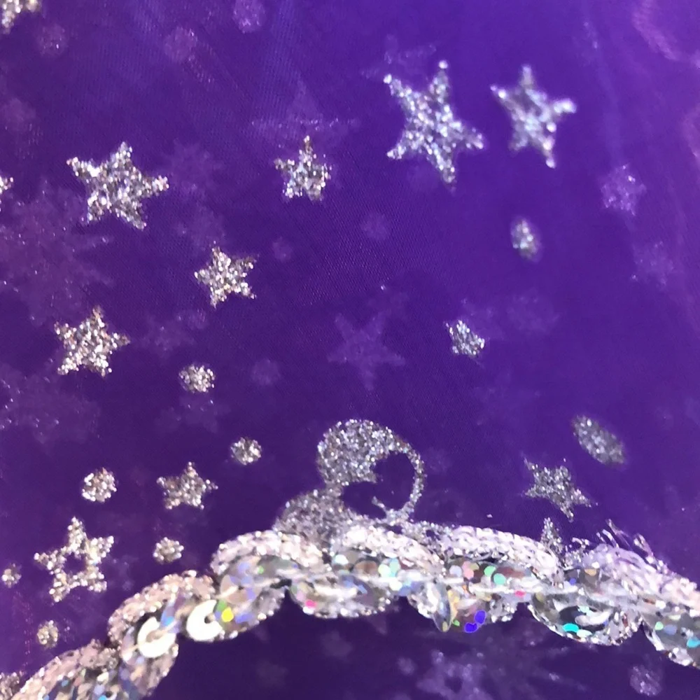 Disney Minne Mouse Princess Witch Purple Orange Sparkle Costume Girls 130 7/8